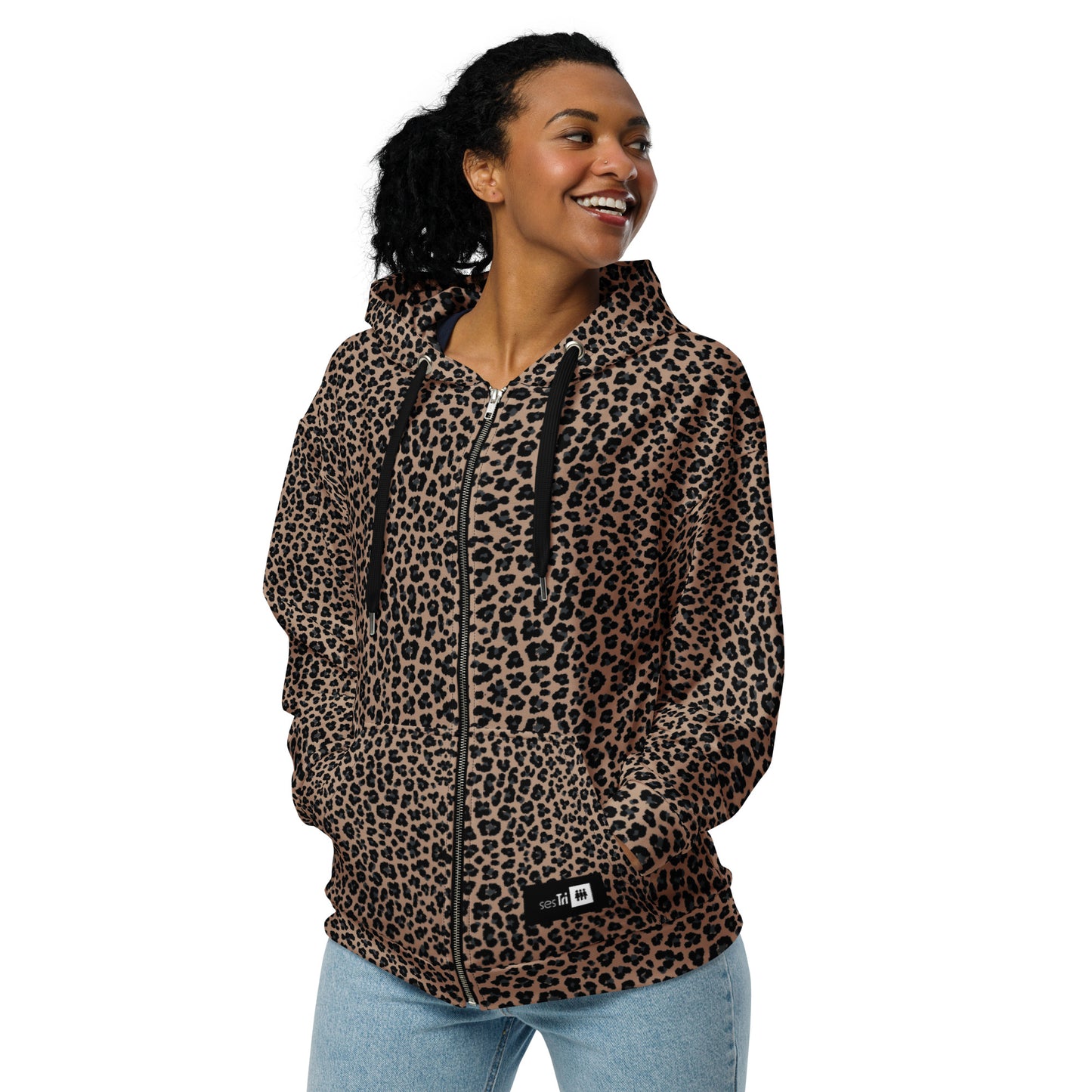 Premium Zip Hoodie Leopard