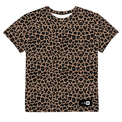 Youth Crew Neck T-shirt Leopard