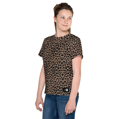 Youth Crew Neck T-shirt Leopard