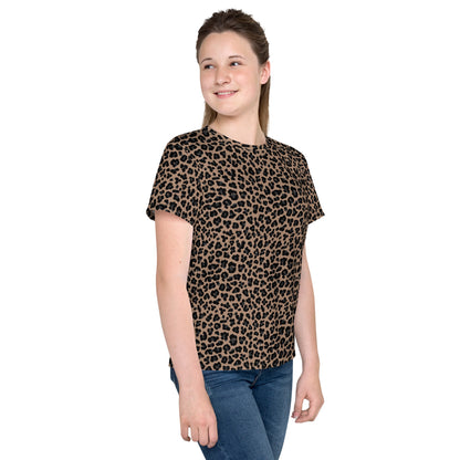 Youth Crew Neck T-shirt Leopard