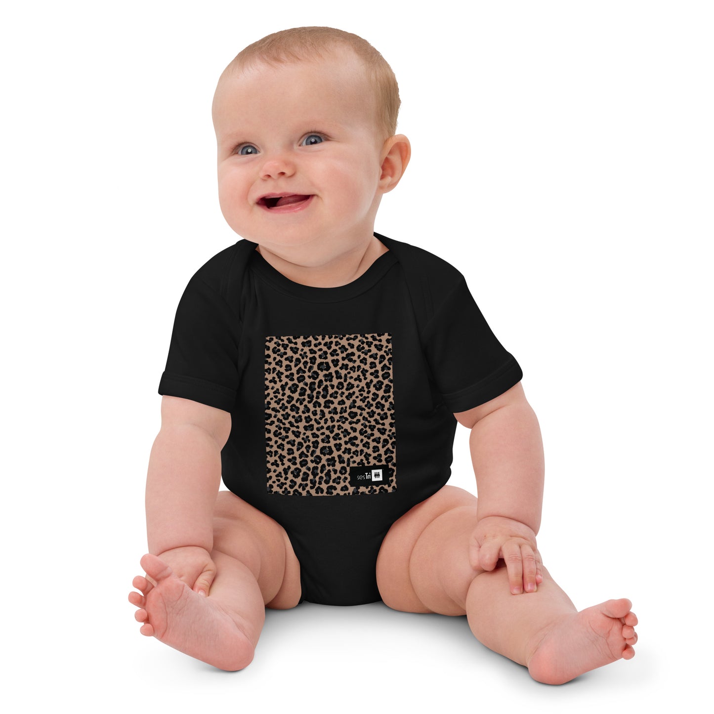 Organic Cotton Baby Bodysuit Leopard